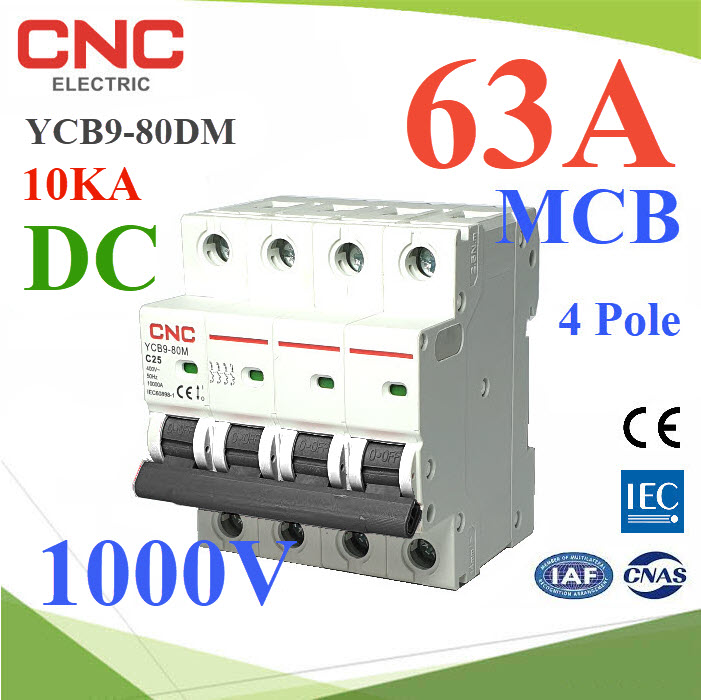 เบรกเกอร์ DC Solar CNC-1000VDC-63A Breaker Solar DC