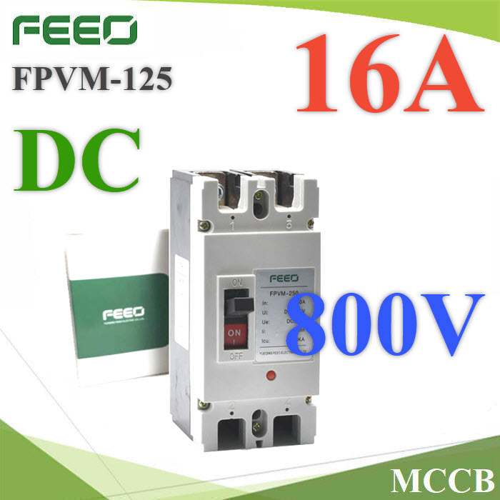 เบรกเกอร์ DC Solar MCCB-800VDC-16A Breaker Solar DC