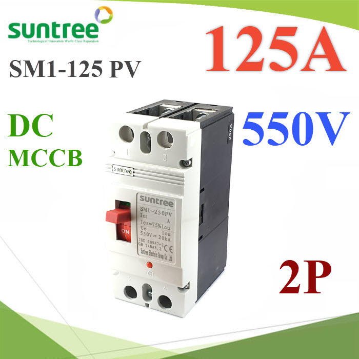 เบรกเกอร์ DC Solar SM1-125DC-125A Breaker Solar DC