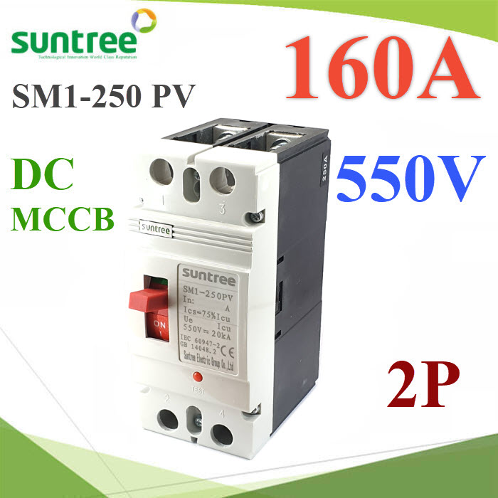 เบรกเกอร์ DC Solar SM1-250DC-160A Breaker Solar DC