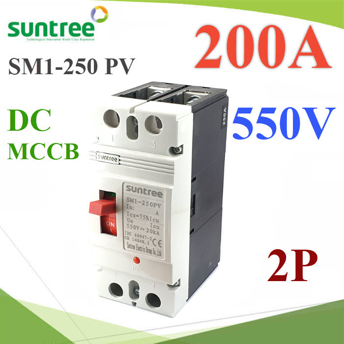 เบรกเกอร์ DC Solar SM1-250DC-200A Breaker Solar DC