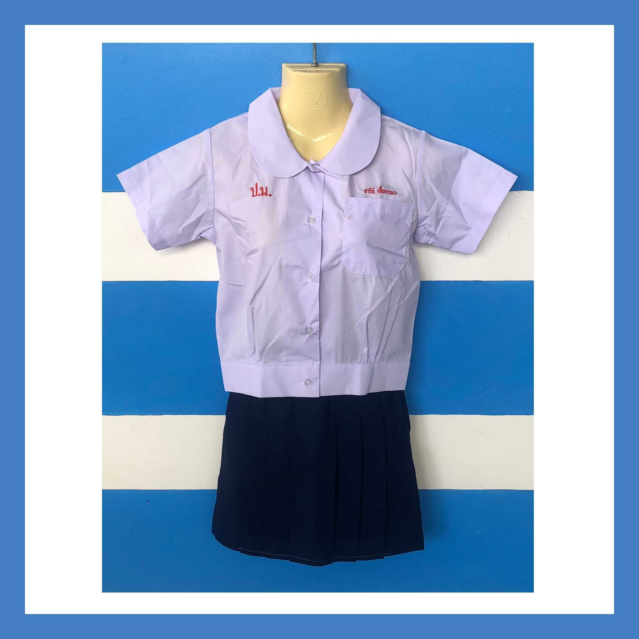 เสื้อปกบัวเอวจั๊มแขนสั้น