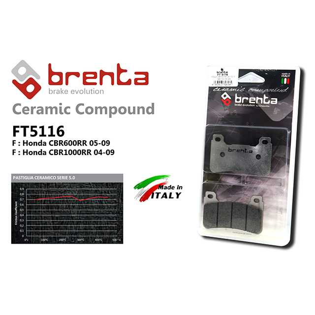 brenta BR5116(Ceramic Racing, Front) (BRENTA)- CBR600RR Y 05-09 / CBR1000RR Y04-09