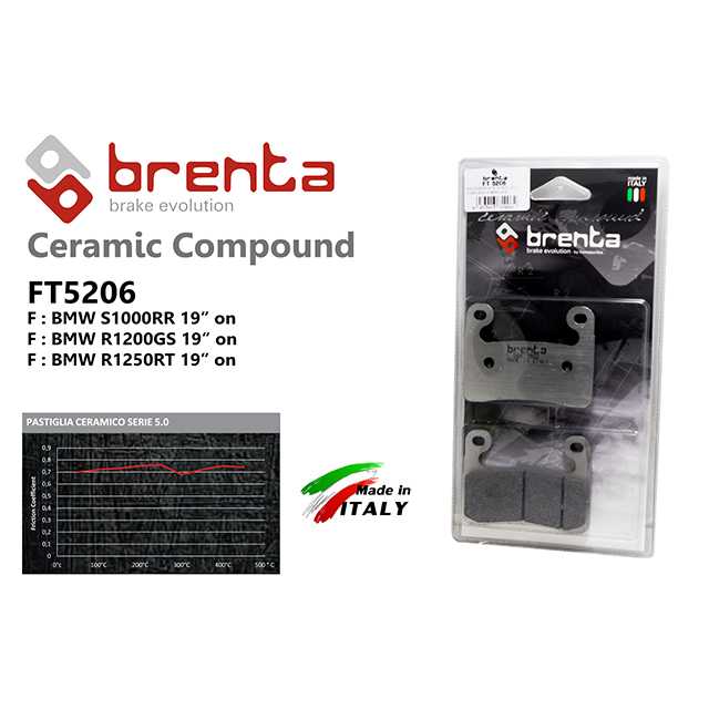 brenta BR5206(Ceramic Racing, Front) (BRENTA)-BMW S1000RR 19 , R1200GS 19 , R1250RT 19