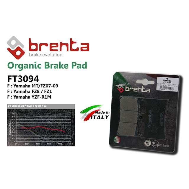 brenta BR3094(Organic, Front) (BRENTA) -YAMAHA MT/FZ07 - 09 / FZ8 FZ1 / YZF-R1M