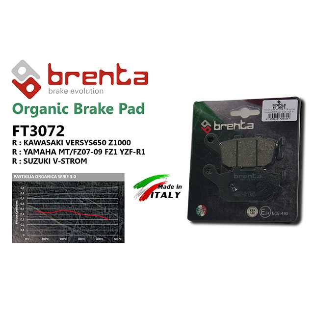 brenta BR3072(Organic, Rear) (BRENTA) -VERSYS650, Z1000, MT-FZ07/09, FZ1, R1, VSTROM