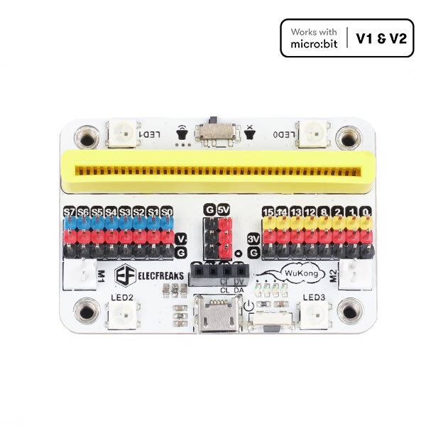 Wukong Expansion Board Adapter for micro:bit (รวมแบตเตอรี่) รองรับ V1.5/V2