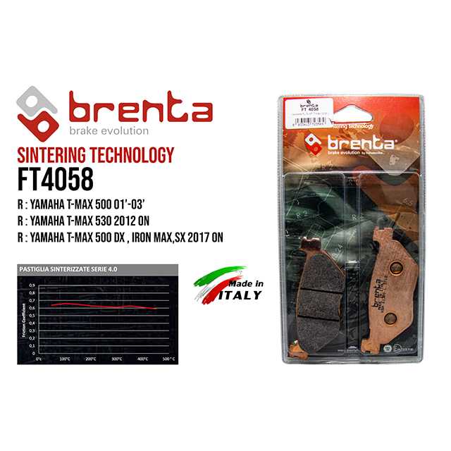 brenta BR4058(Sintered, Rear)-YAMAHA T-MAX