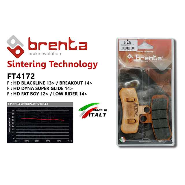 brenta BR4172(Sintered, Front)-HD BLACKLINE 13/ BREAKOUT 14 / DYNA SUPER GLIDE 14