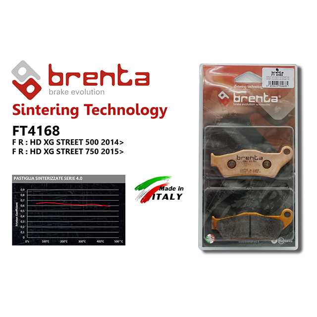 brenta BR4168(Sintered, Front/Rear) (BRENTA)-HD XG STREET 500 2014