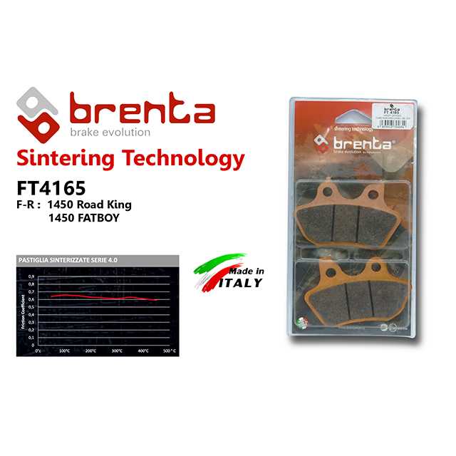 brenta BR4165(Sintered, Front/Rear) (BRENTA)-1450 ROAD KING 1450 FATBOY