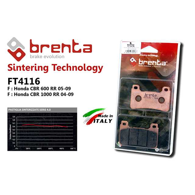 brenta BR4116(Sintered, Front)-CBR600RR05-09 CBR1000R04-09