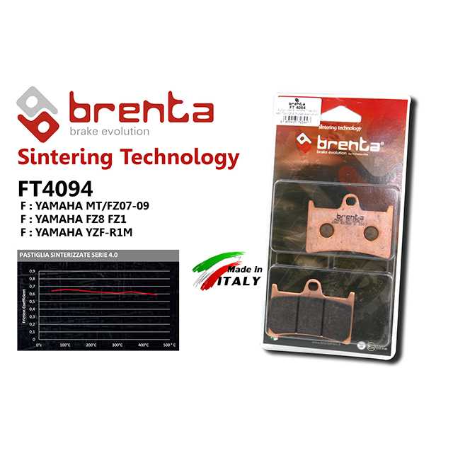 brenta BR4094(Sintered, Front)-Yamaha TMAX500/530/560 FZ6 FZ1 07/09/ R1/1M