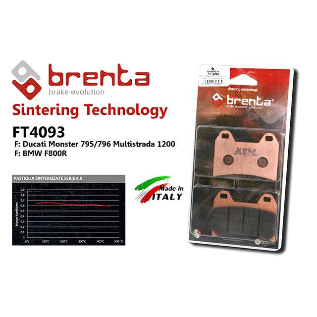 brenta BR4093(Sintered, Front)-BMW F800R  DUCATI 795/796 Multi1200