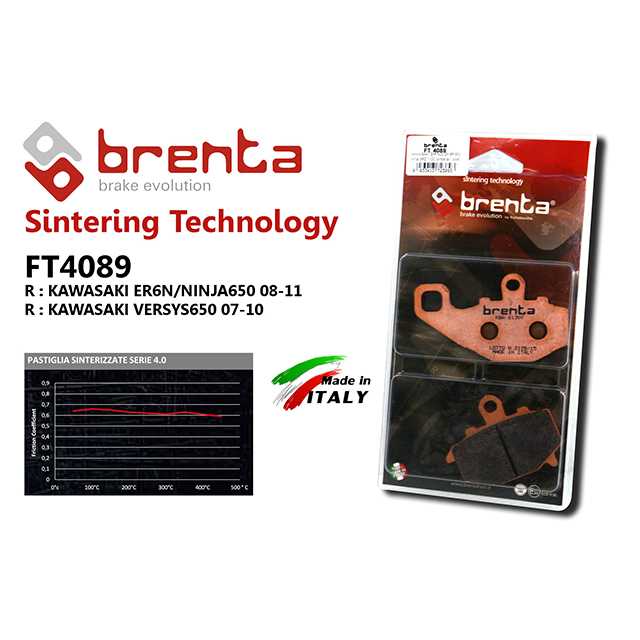 brenta BR4089(Sintered, Rear)-Kawasaki ER6N