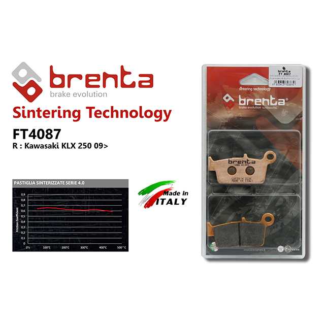 brenta BR4087(Sintered, Rear)-KLX250/300