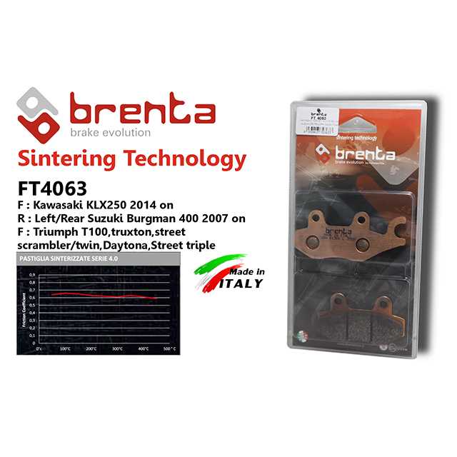 brenta BR4063(Sintered, Front)-KLX 125/150/230/250/300R