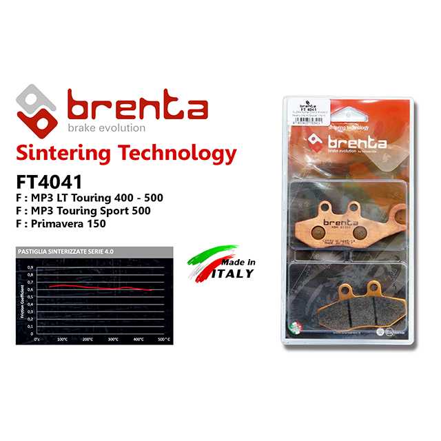 brenta BR4041(Sintered, Front)-Primaver 150 Sprint 125 , 150 GTS 150 , 300