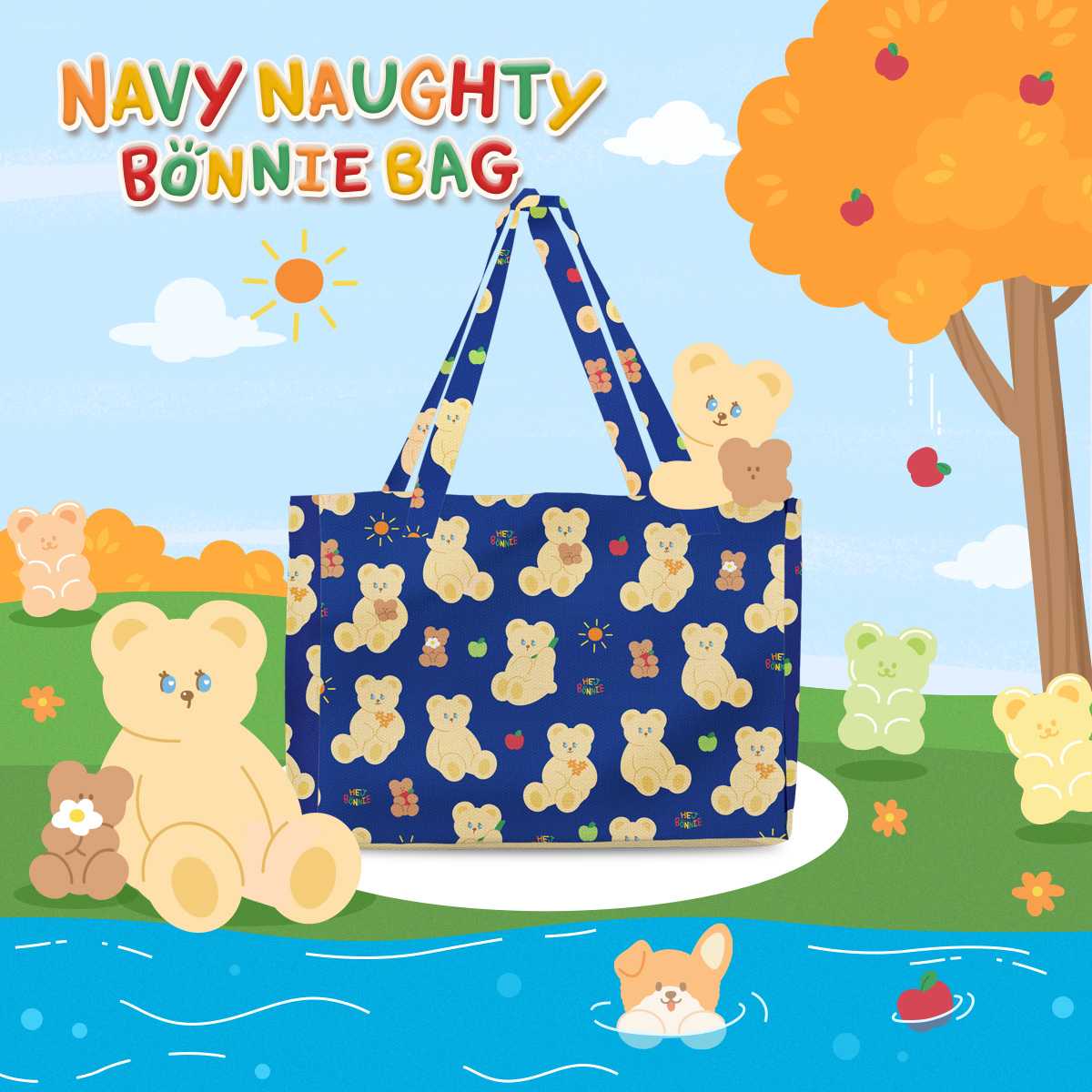 Naughty Navy Bonnie Bag l Hej Bonnie Official