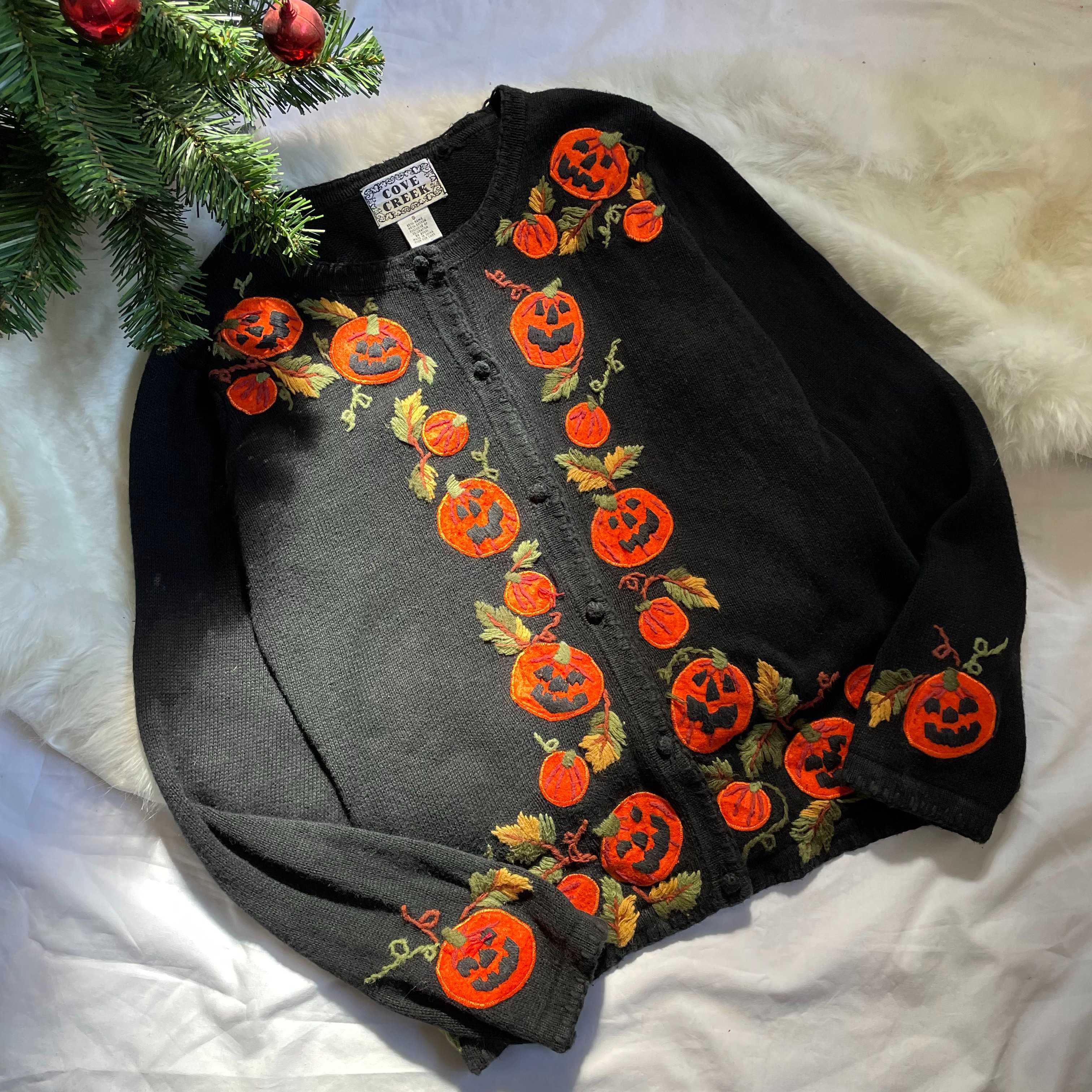 Pumpkin Black Cardigan
