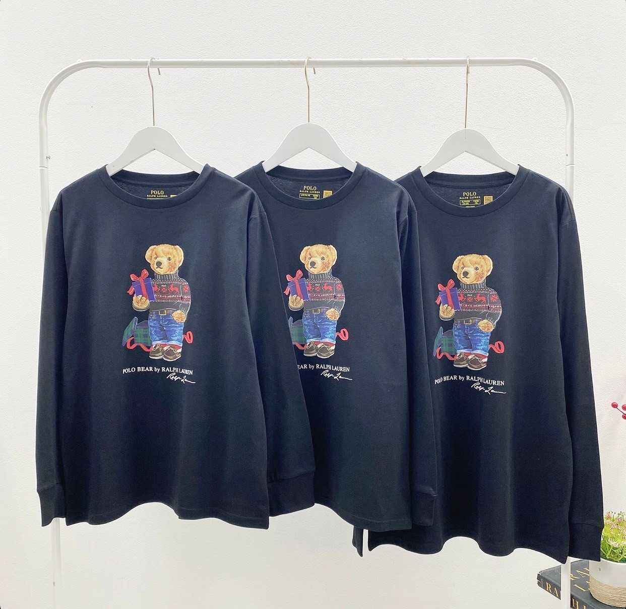 Ralph Lauren Bear Long Sleeve T-Shirt (Black)