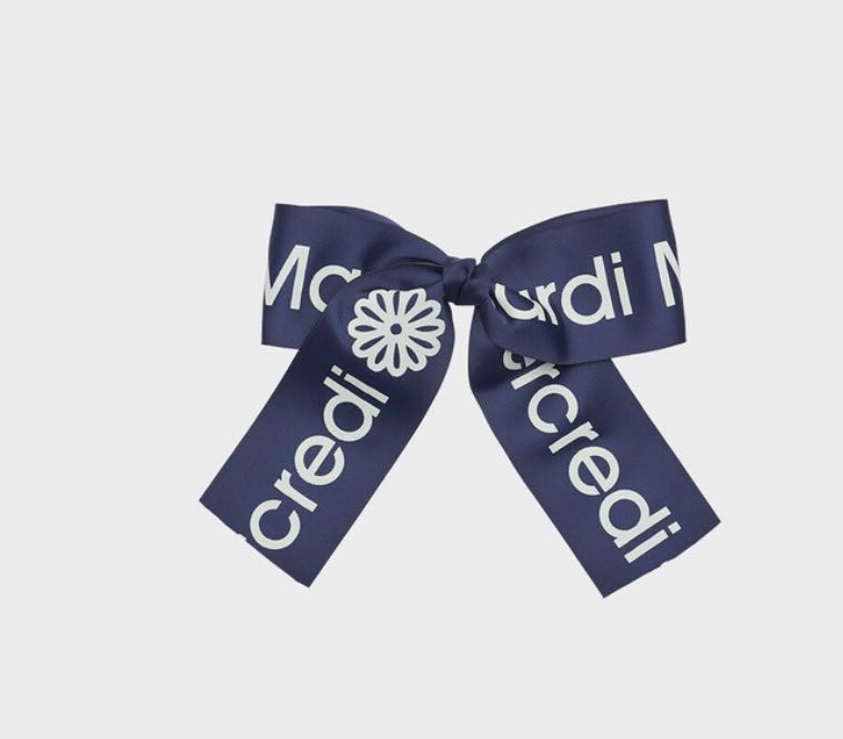 [พร้อมส่งNavy /] ของแท้Mardi Mercredi Hair clip logo ribbon กิ๊บโบว์ตะโกนว่า MARDI!