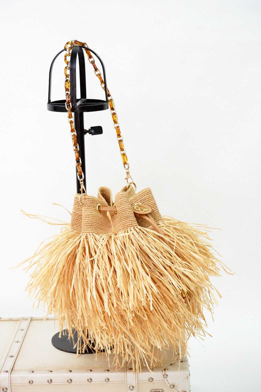 Raffia Fringe Bag