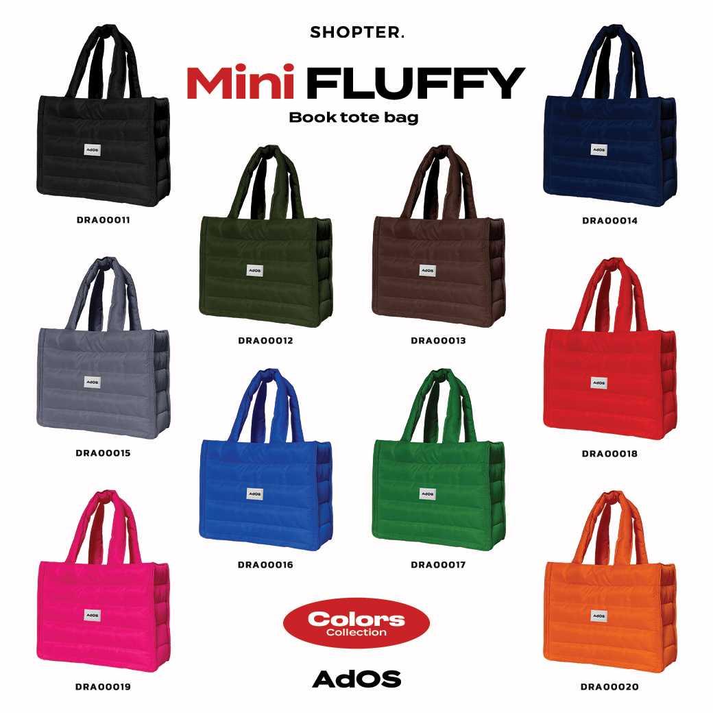กระเป๋า Fluffy Mini Book Tote Bags Colors Collection #AdOS