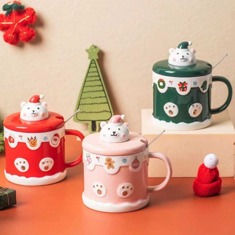 แก้วมัคหมี 𝑪𝒉𝒓𝒊𝒔𝒕𝒎𝒂𝒔 🐻🌲🎅🏻 Twinnies Decor