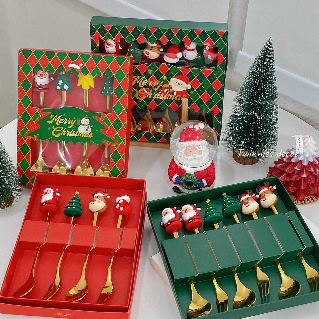𝑩𝒐𝒙 ช้อน 𝑿’𝑴𝒂𝒔 🎅🏻🎄🍪 Twinnies Decor