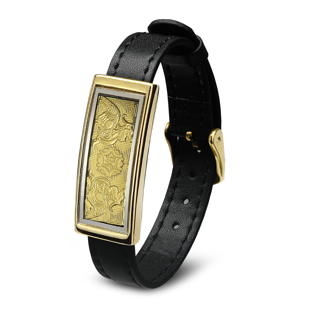 Pixiu Black Leather Bracelet