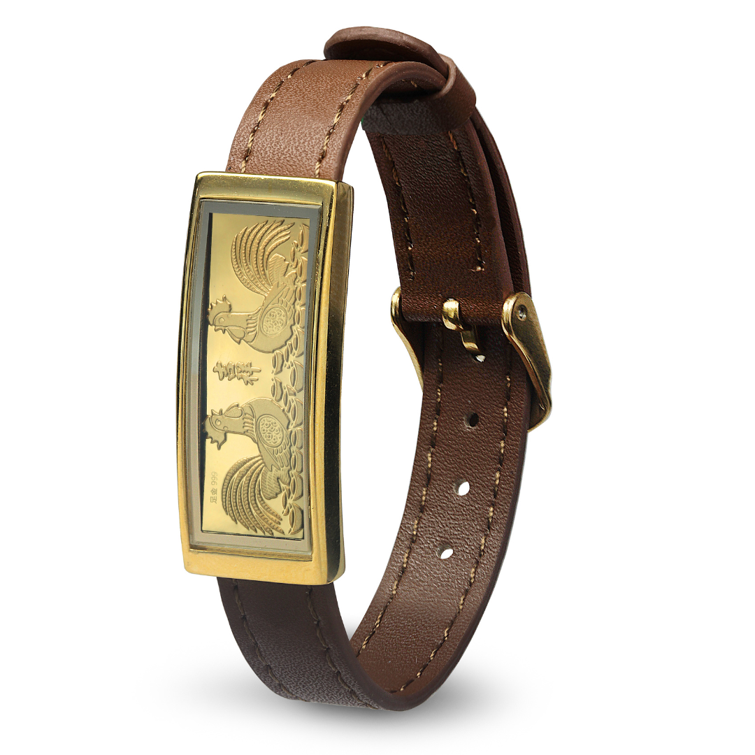 Chicken Brown Leather Bracelet