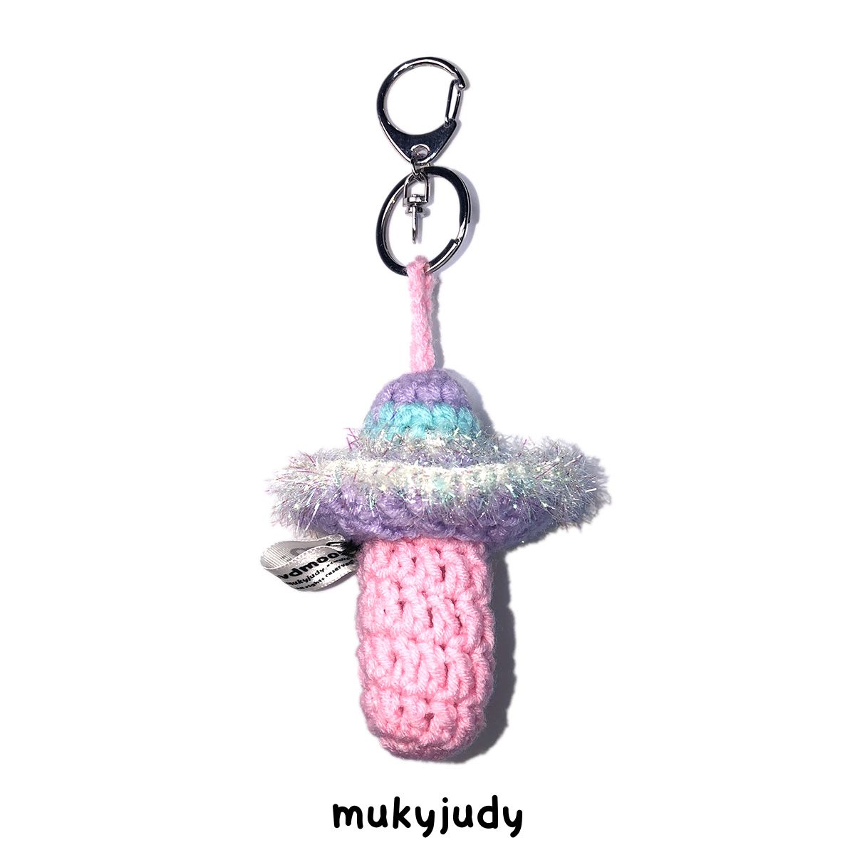 Mushroom Keyring : Pink Unicorn