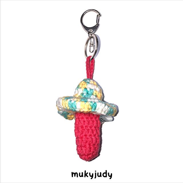 Mushroom Keyring : Pink Coral