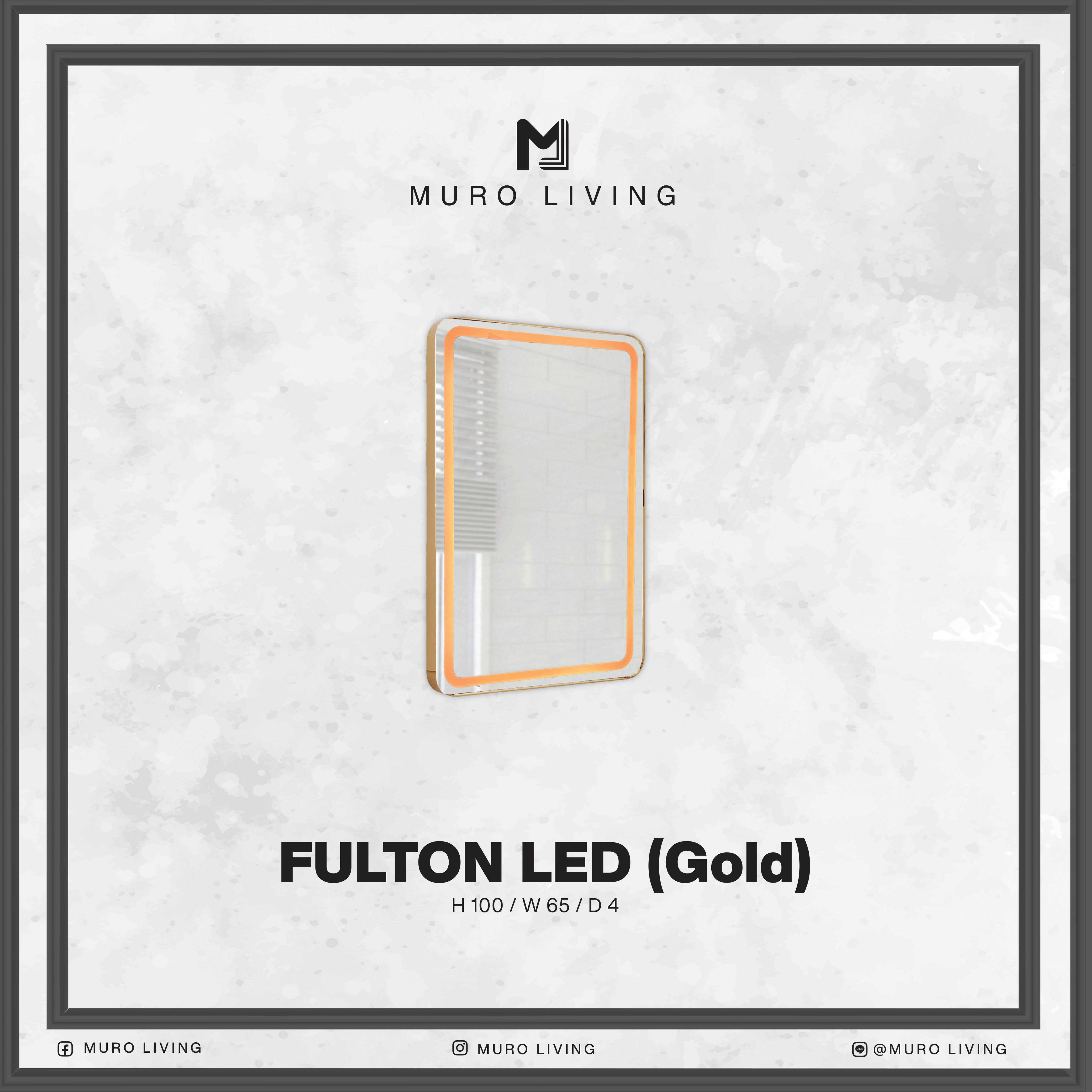 กระจกตกแต่งผนังดีไซน์ Muro Living รุ่น  FULTON LED