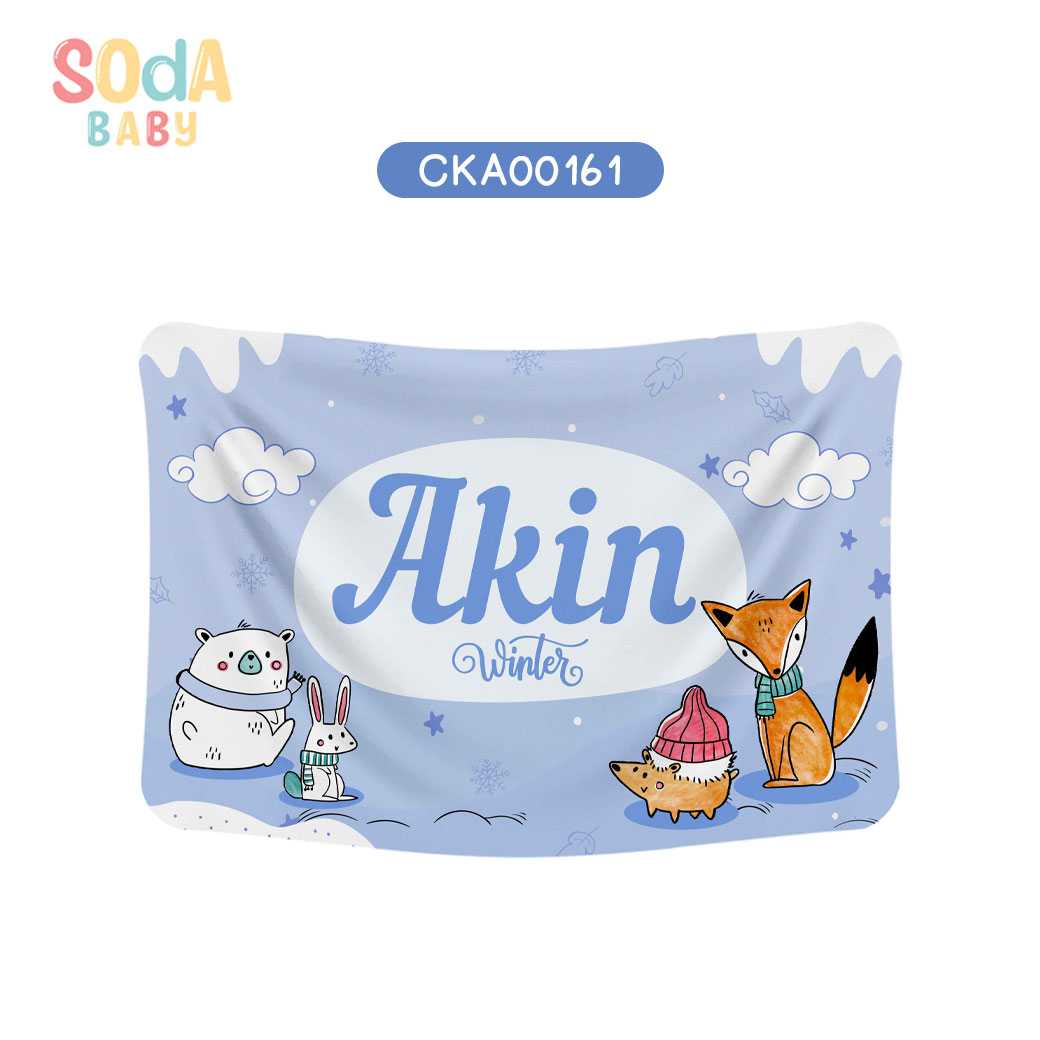 ผ้าห่มเด็ก ลาย Winter ใส่ชื่อได้ รหัส CKA00161 ⛄️❄️#Winter #SOdAbaby