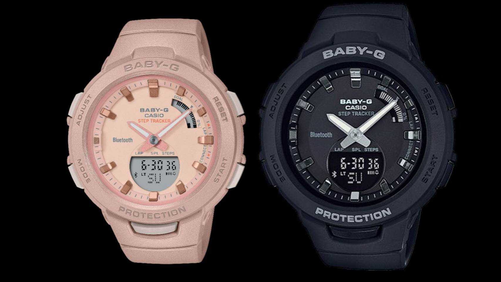 CASIO BABY-G G-SQUAD นาฬิกาข้อมือ BSA-B100-1A(ดำ)/BSA-B100CS-4A(ชมพู) นับก้าวเดิน/บลูทูธ