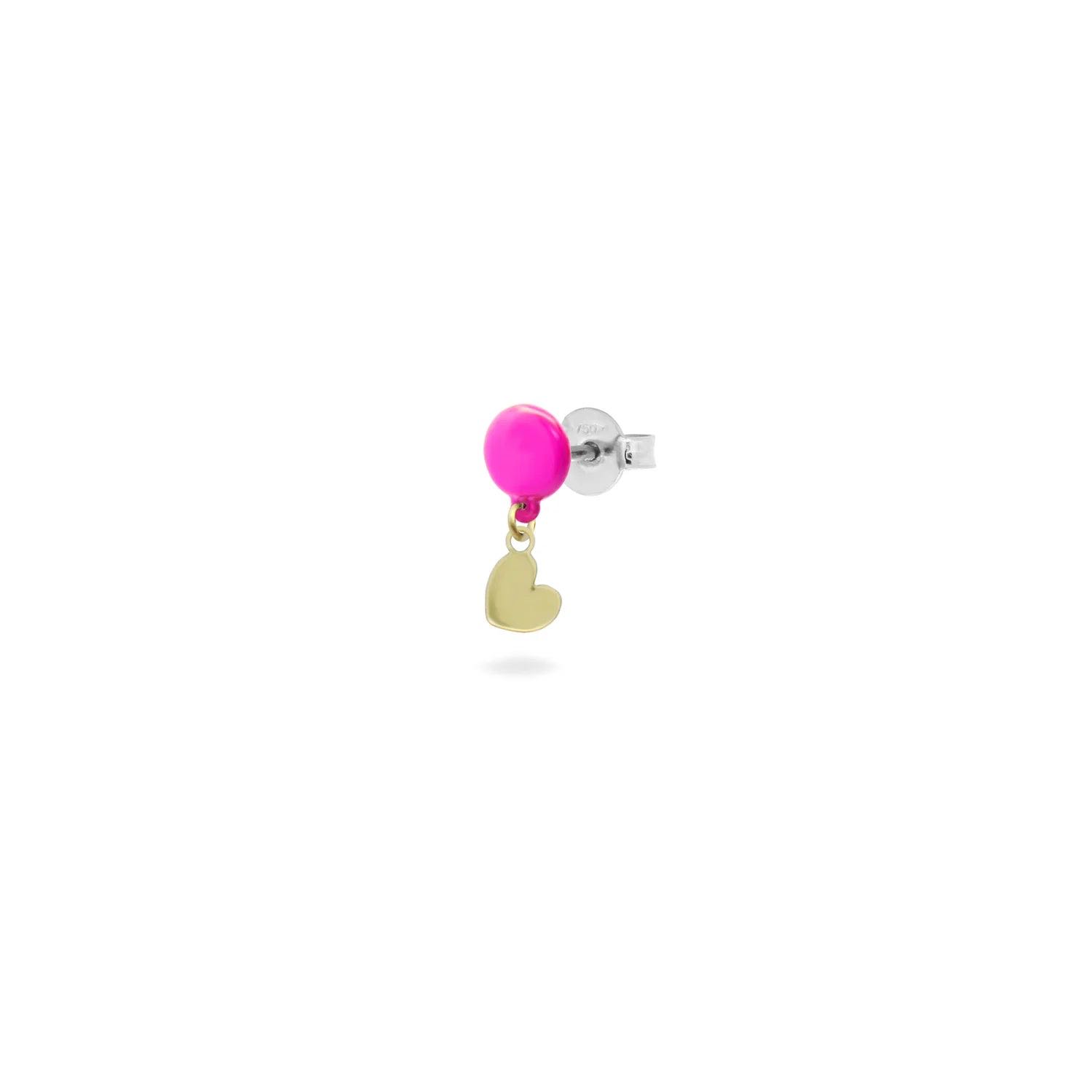 EARRINGS - Heart Button
