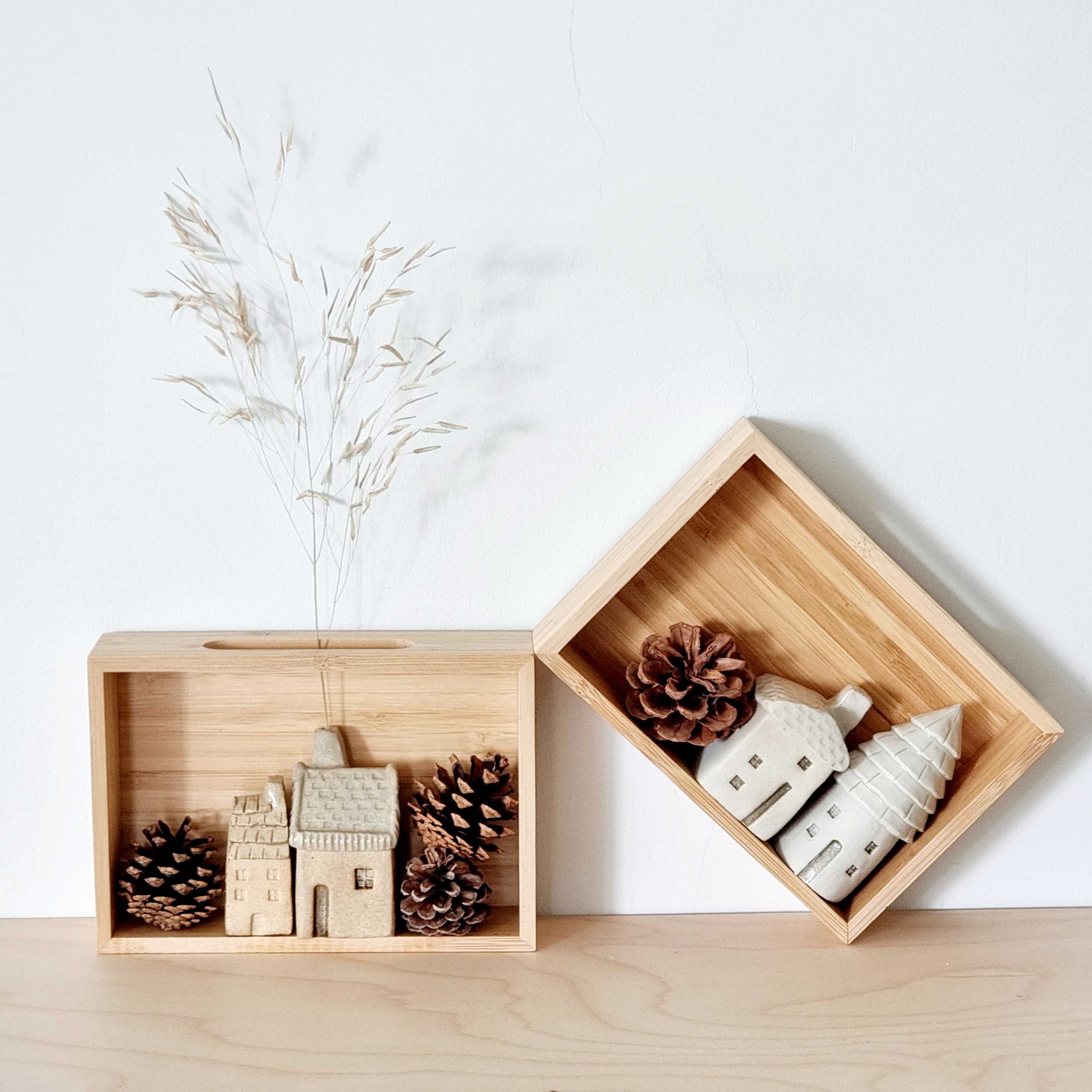 [Set] House Box: เซ็ตบ้าน 2 กล่อง 4 หลัง (ฟรี!! ลูกสน 4 ลูก+ ดอกแห้ง)