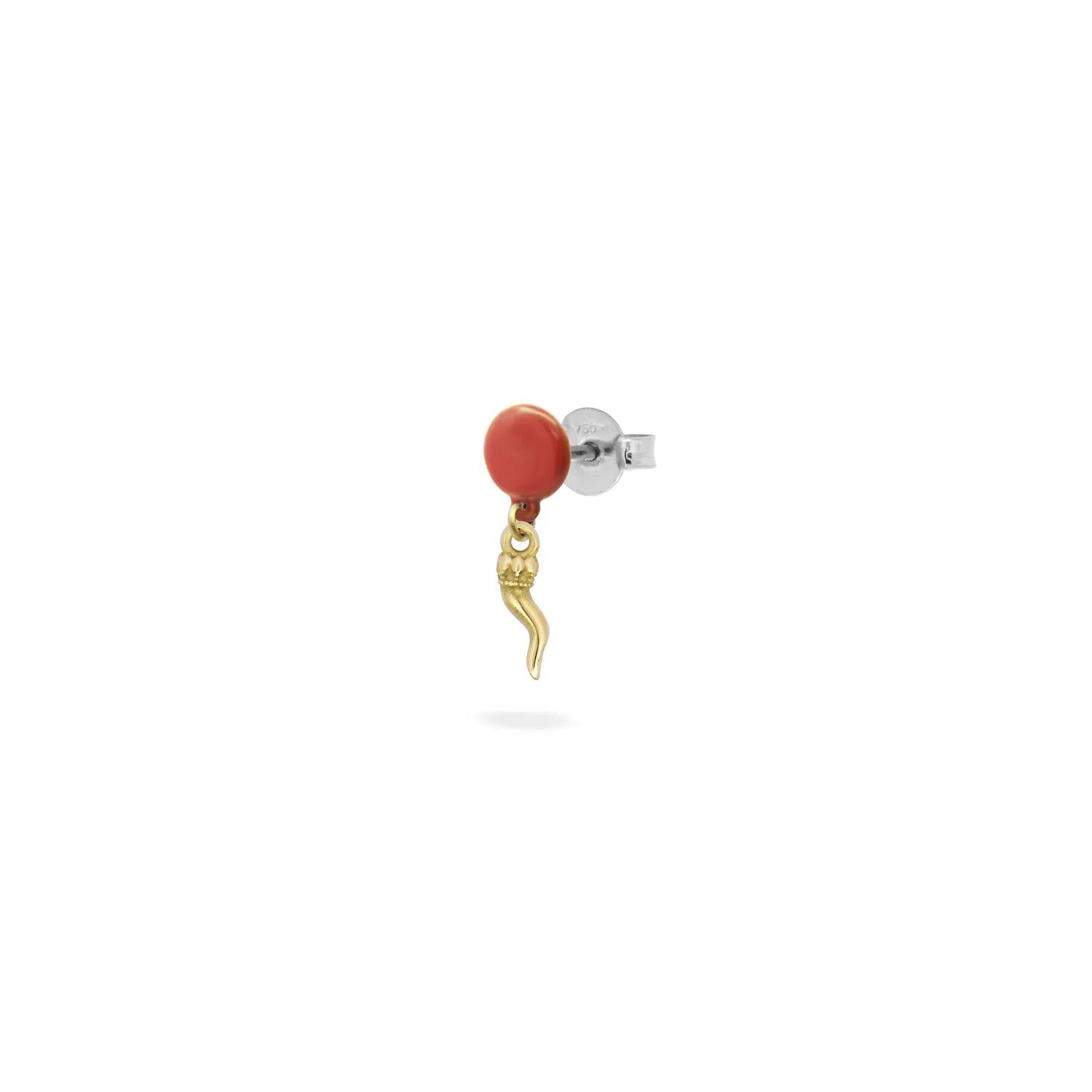 EARRINGS - Lucky Horn Button