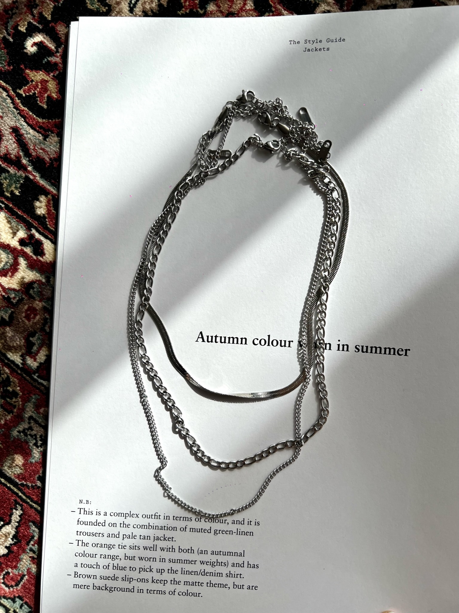Tres set necklace