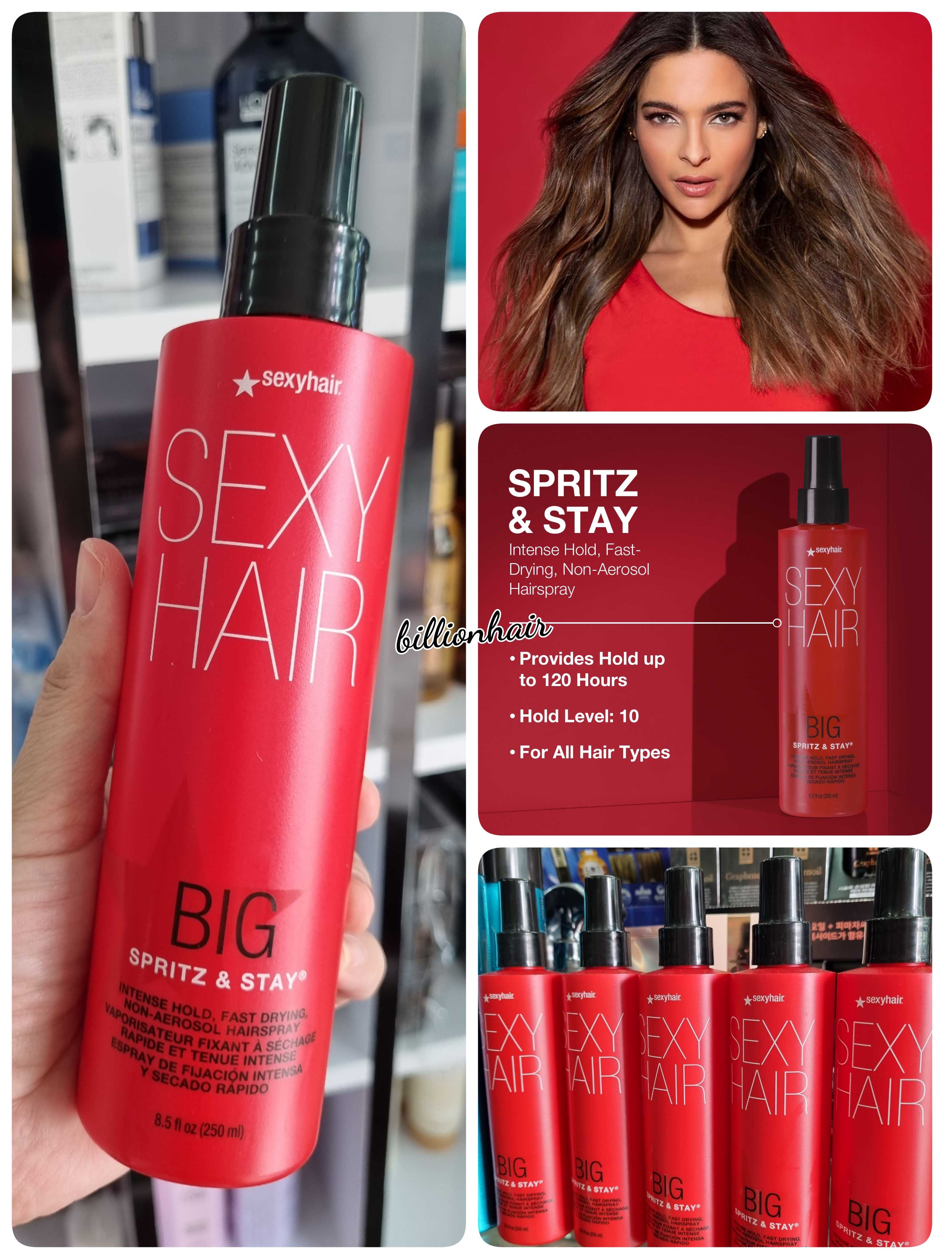 Sexyhair Spritz & Stay สเปรย์น้ำ สเปรย์น้ำที่แห้งเร็วเป็นพิเศษเหมาะ กับทุกทรงผมช่วยเพิมความเงา มี คว