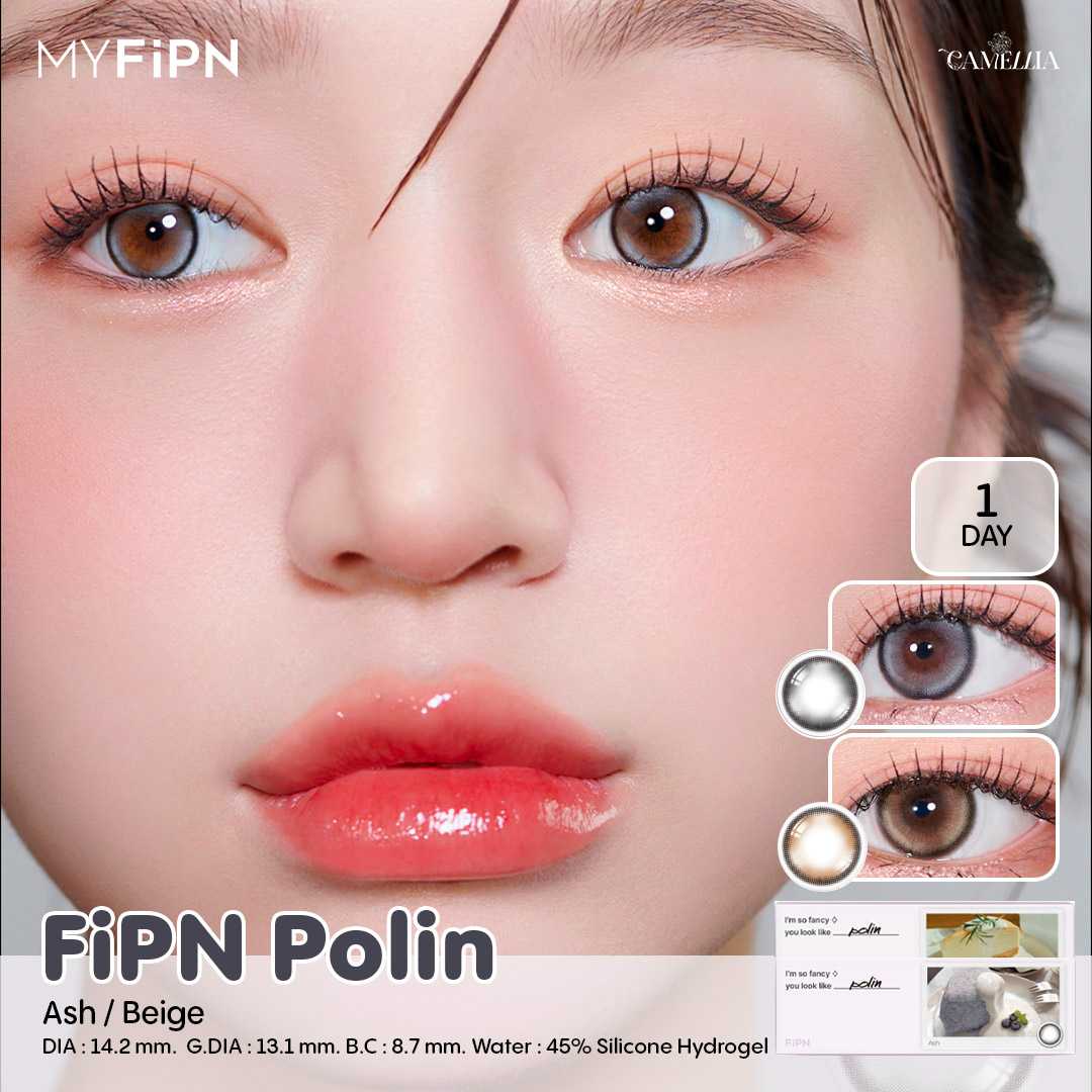 MYFiPN รุ่น FiPN Polin สี Beige / Ash แบบรายวัน คอนแทคเลนส์เกาหลี 1 กล่องมี 5 คู่