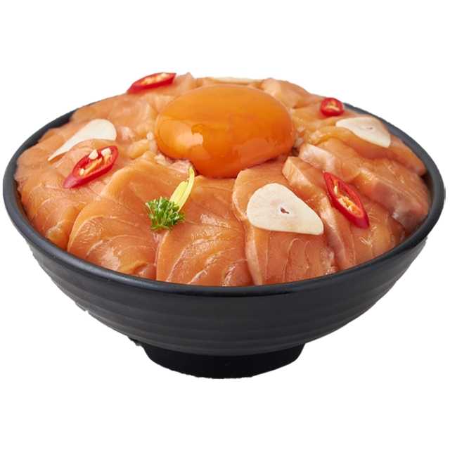ข้าวหน้ายำแซลมอนดองโชยุ