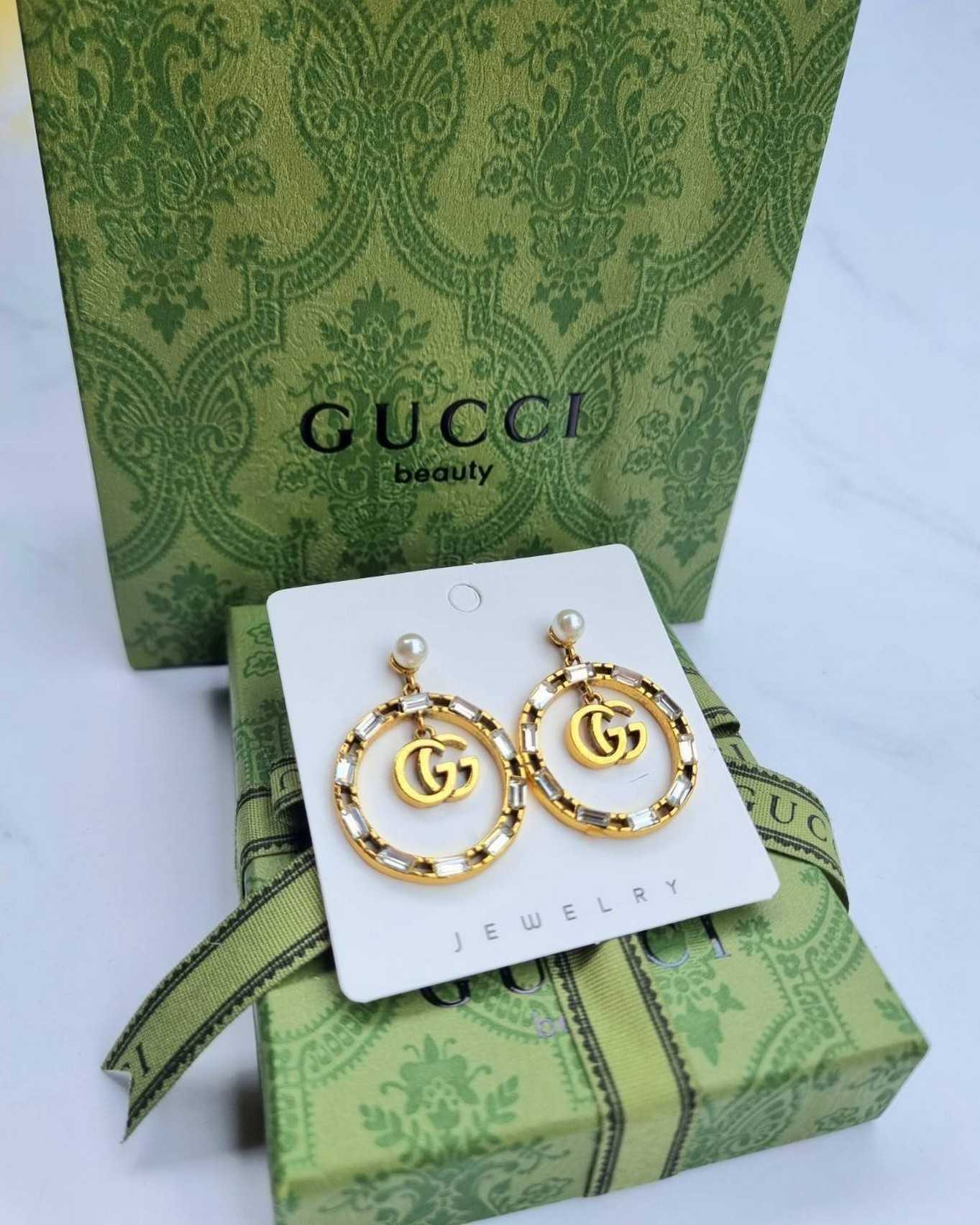 👂ต่างหู✨GUCCI💎run Earning CRYSTAL