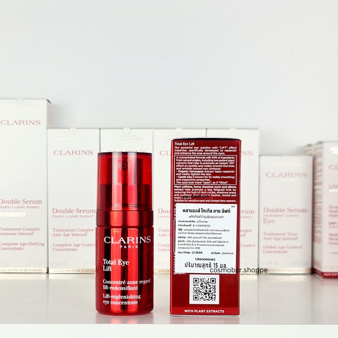 [ป้ายเคาน์เตอร์ไทย] ยกกระชับผิวรอบดวงตา Clarins - Total Eye Lift 15ml.