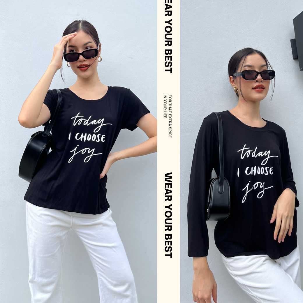 เสื้อยืดสีดำสกรีนลาย - Black Tshirt