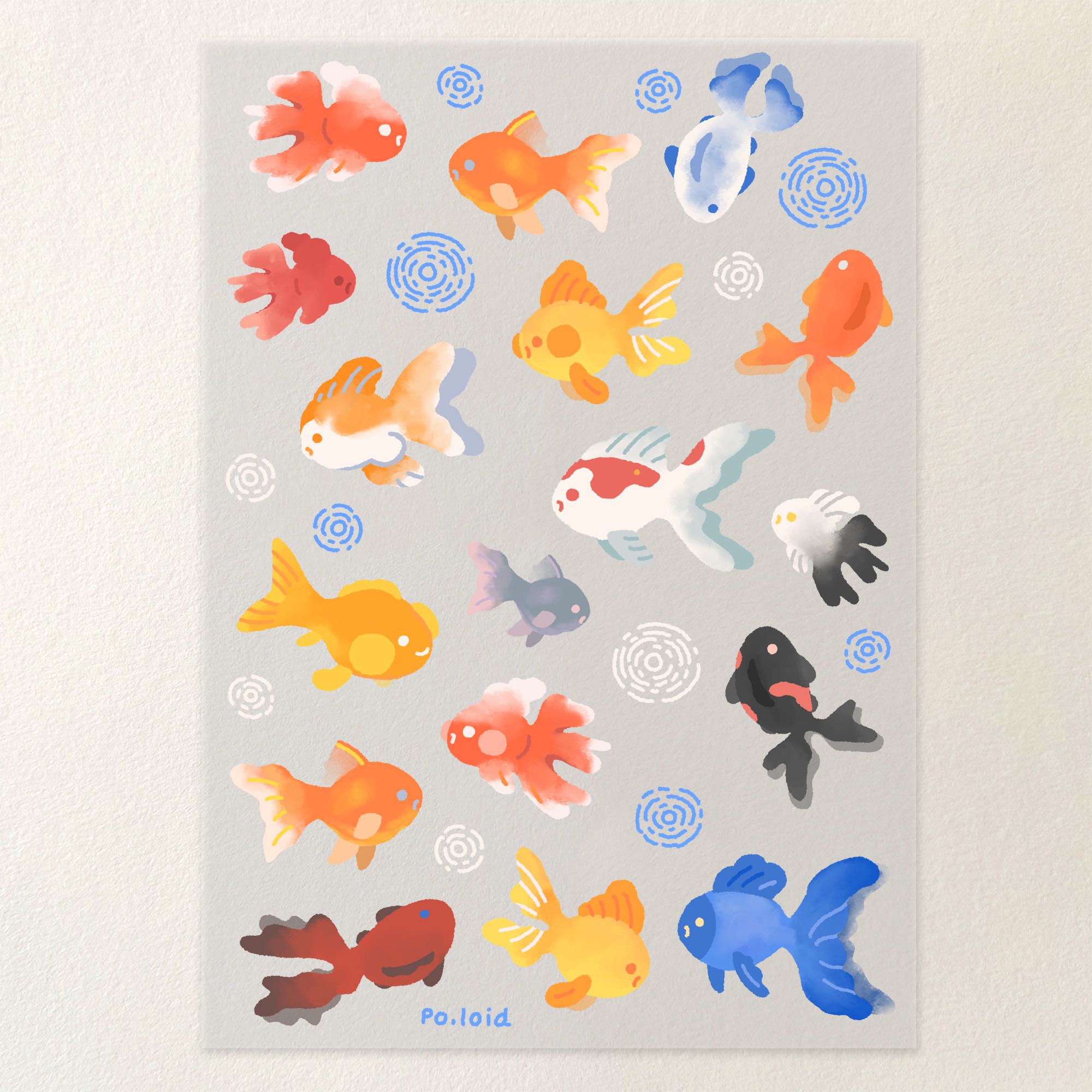 Gold fish sticker