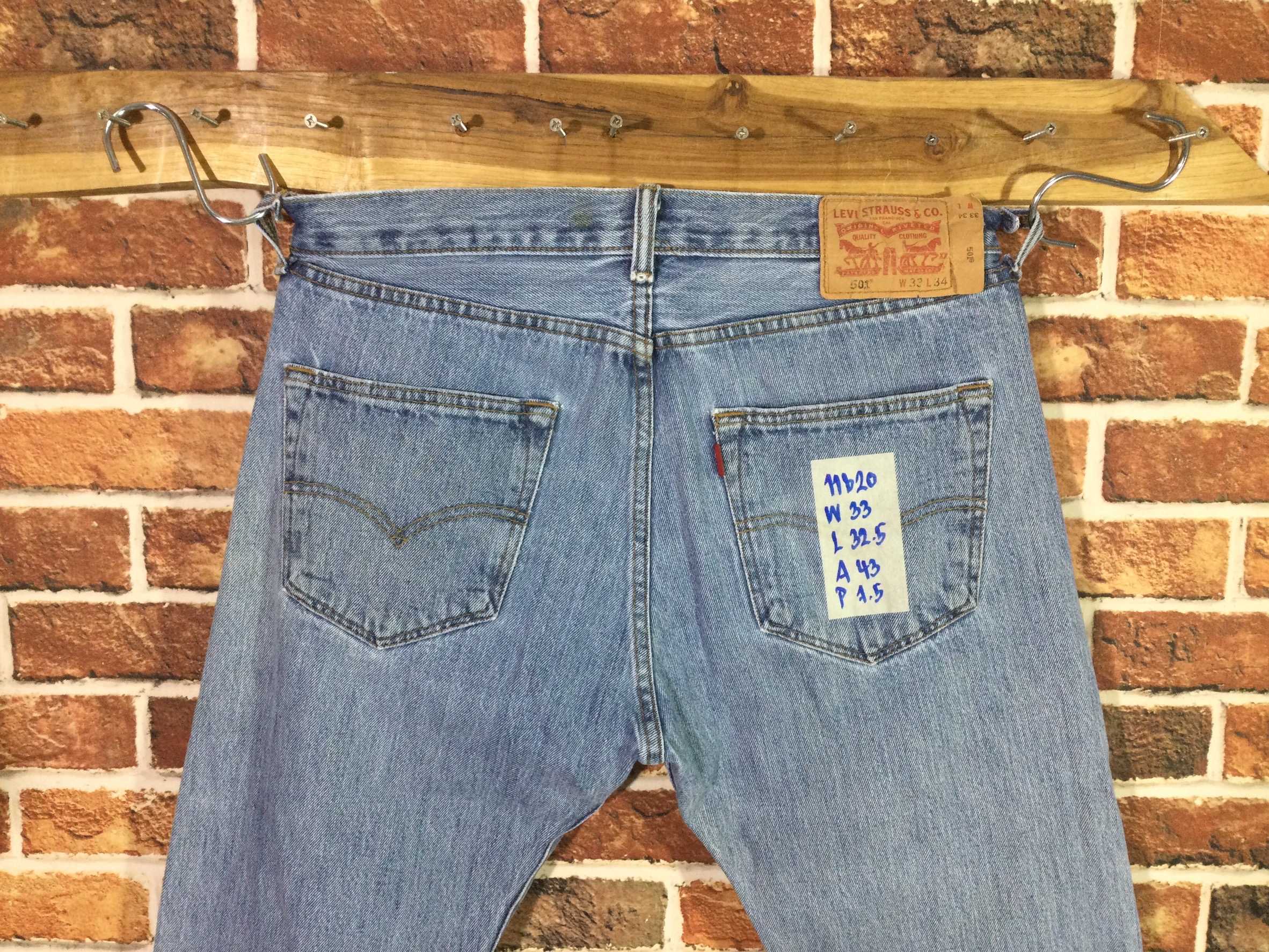 รหัส11620 Levi's501R(ตรงป้าย)  Made in Haiti เลขกระดุม3484 วัดจริง เอว33