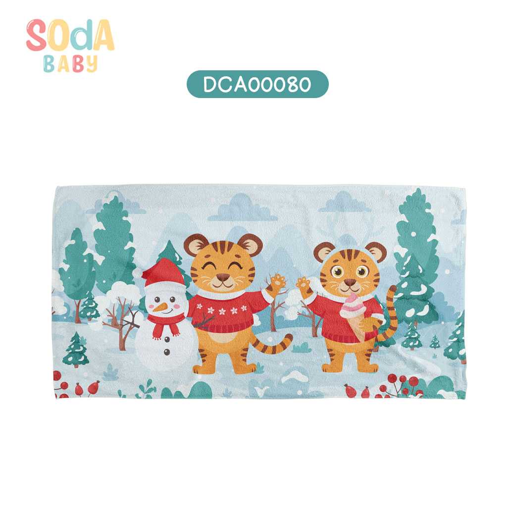 ผ้าเช็ดตัวเด็ก ลาย  Winter รหัส DCA00080 ⛄️❄️#Winter #SOdAbaby